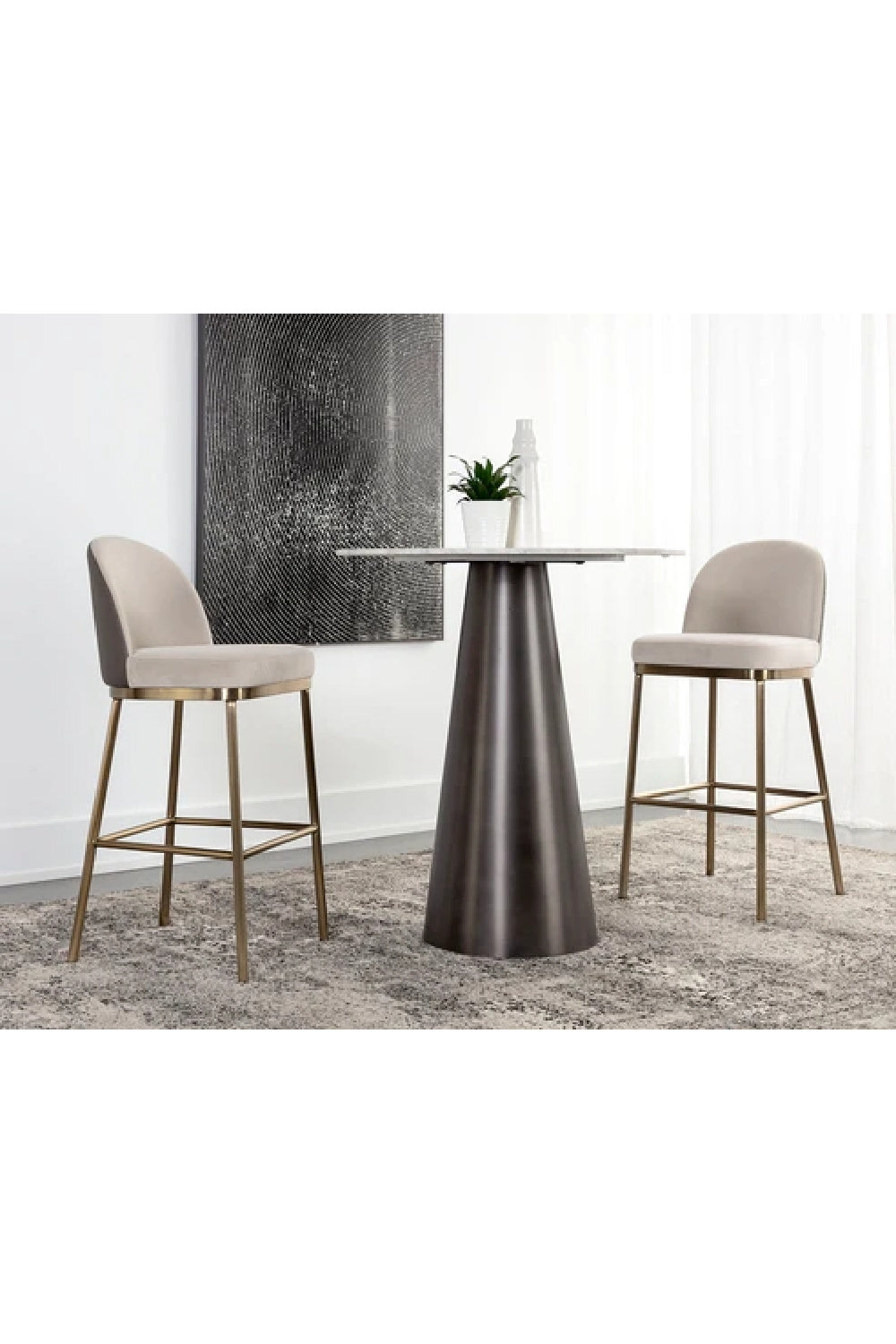 Modern European furniture - Taupe Modern Bar Stool - www.oroa.com | Oroa.com