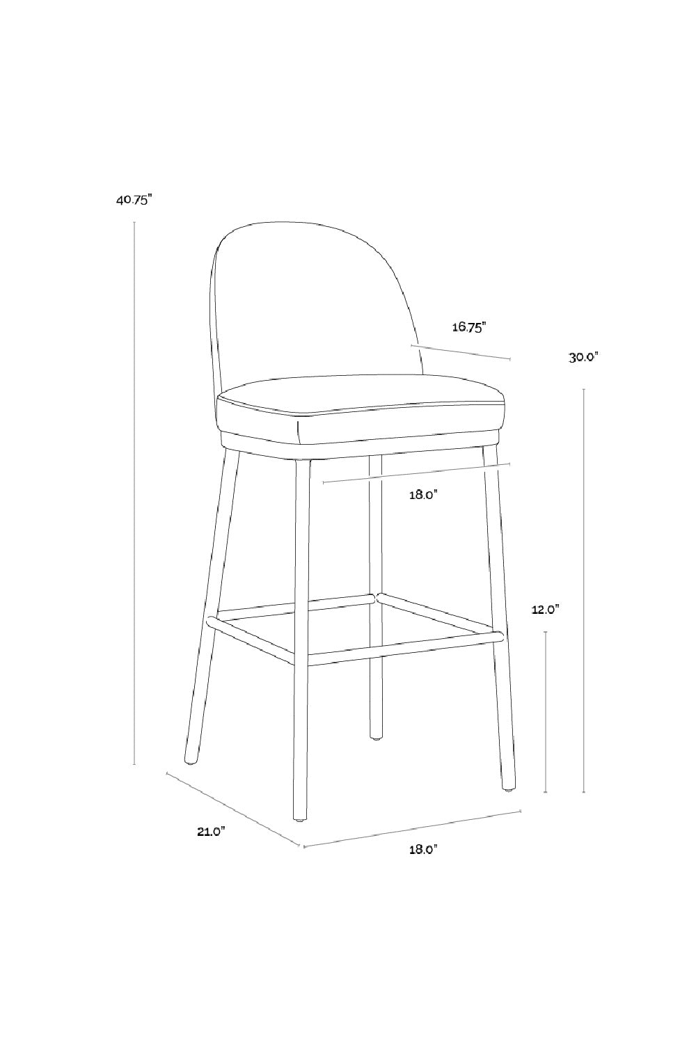 Modern European furniture - Taupe Modern Bar Stool - www.oroa.com | Oroa.com