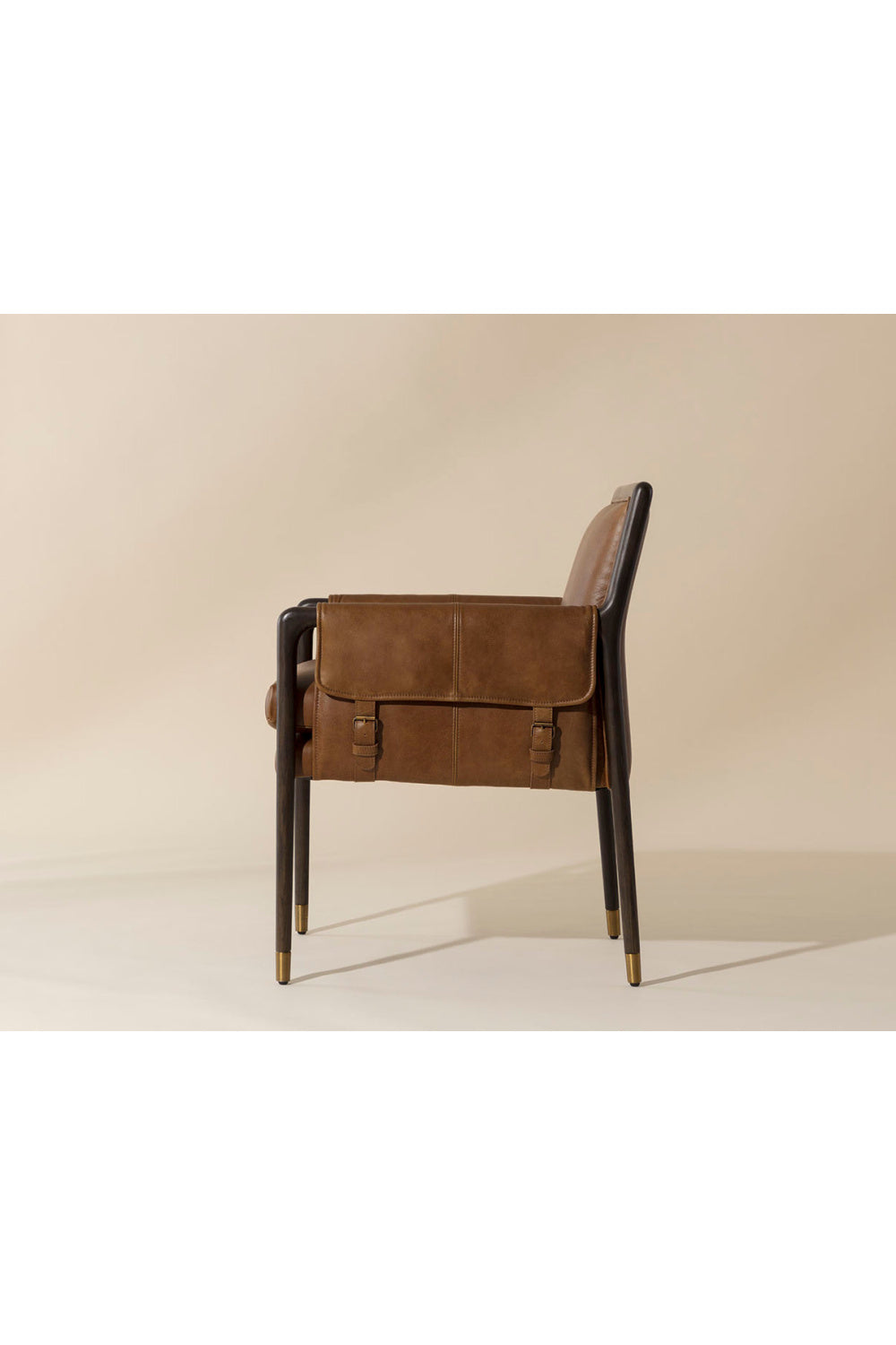 Modern European furniture - Buckle Flap Leather Dining Armchair - www.oroa.com | Oroa.com