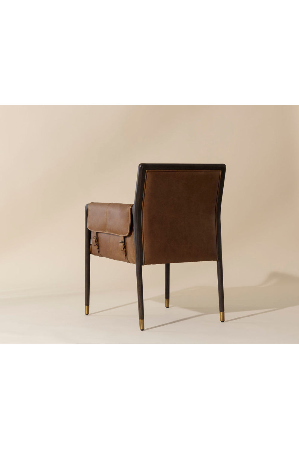 Modern European furniture - Buckle Flap Leather Dining Armchair - www.oroa.com | Oroa.com