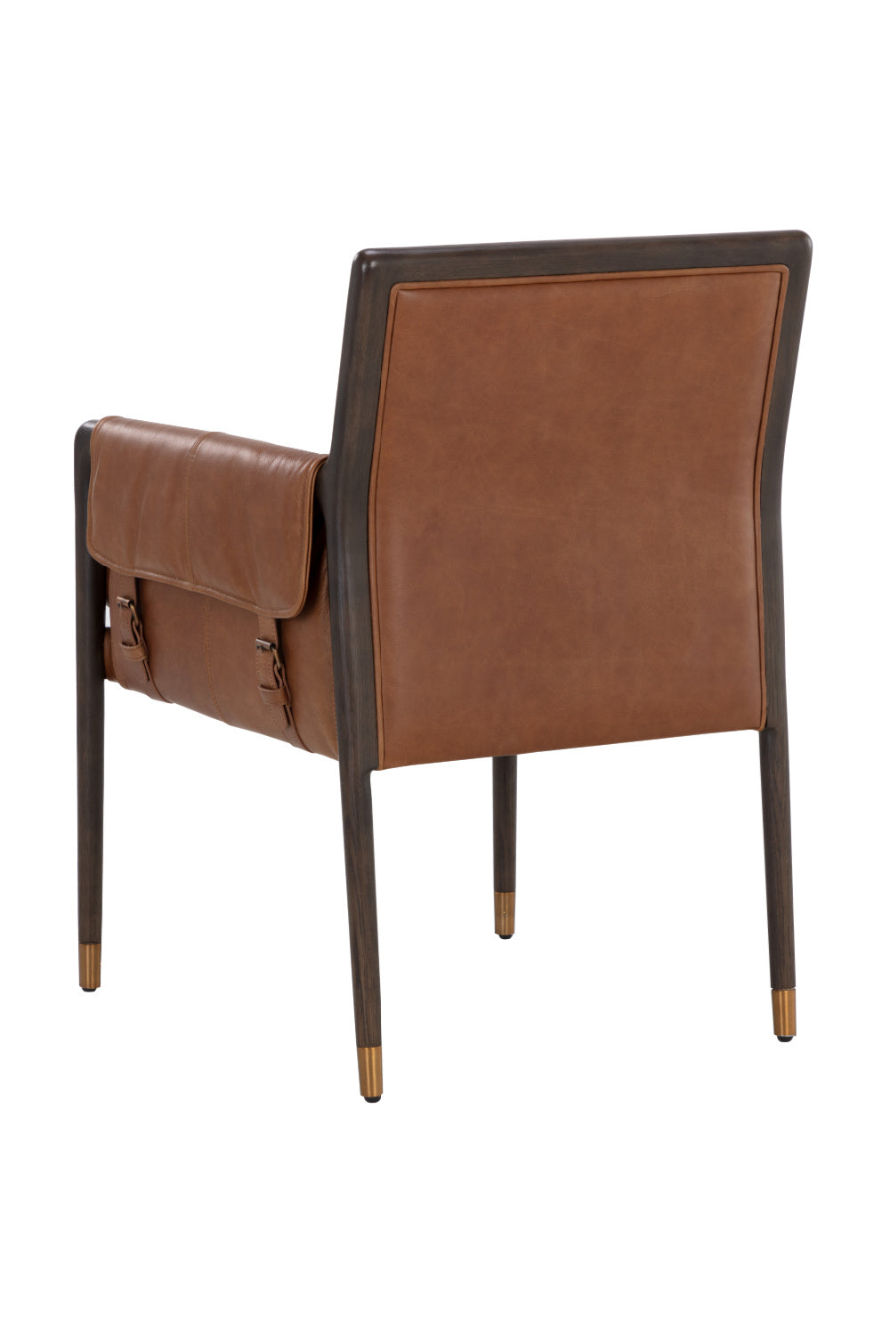 Modern European furniture - Buckle Flap Leather Dining Armchair - www.oroa.com | Oroa.com