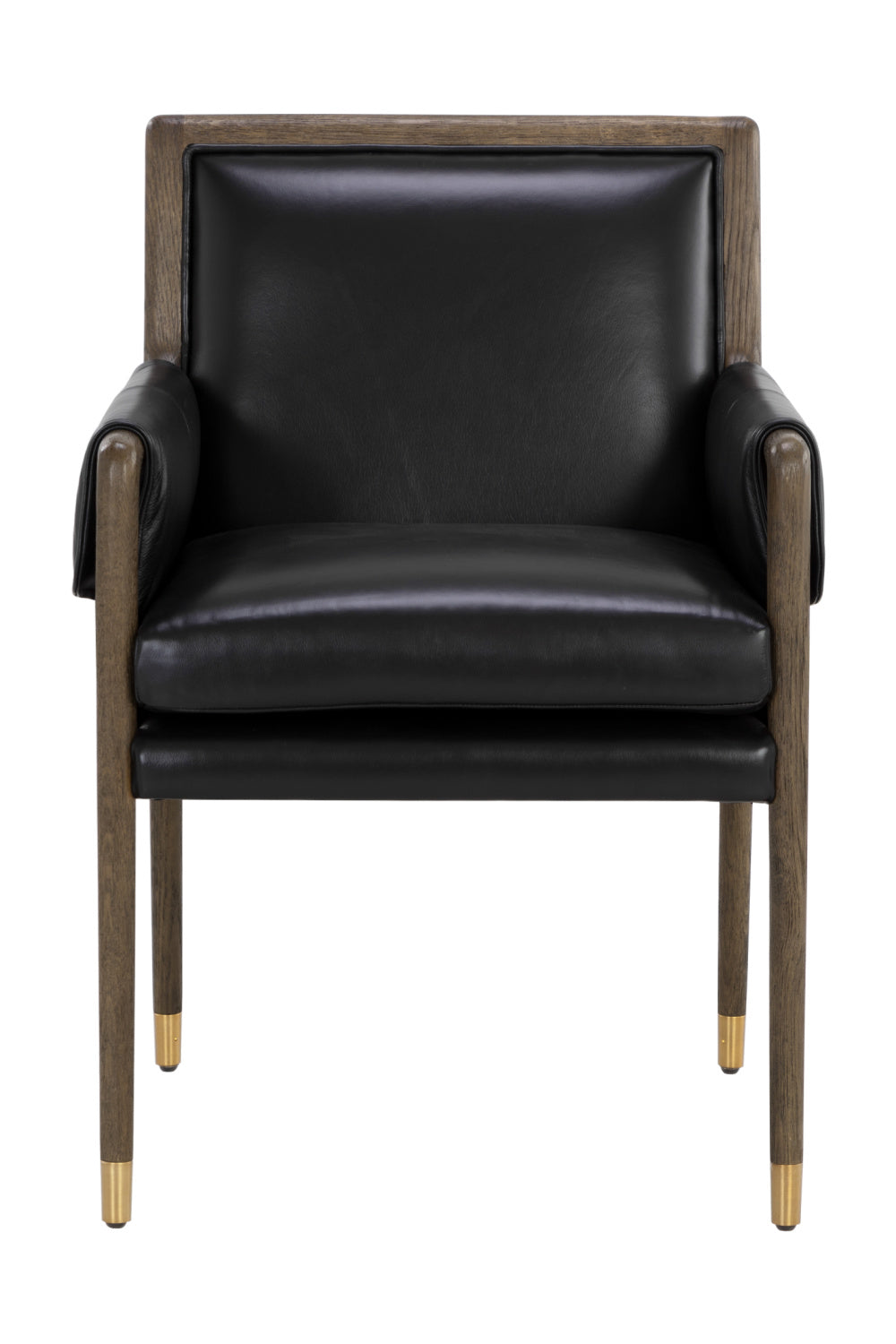 Modern European furniture - Buckle Flap Leather Dining Armchair - www.oroa.com | Oroa.com