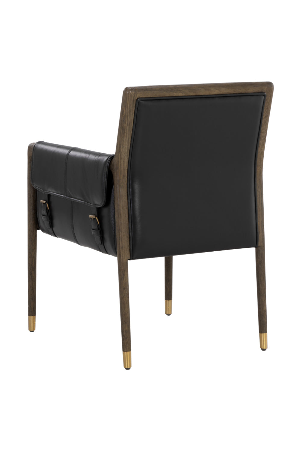 Modern European furniture - Buckle Flap Leather Dining Armchair - www.oroa.com | Oroa.com