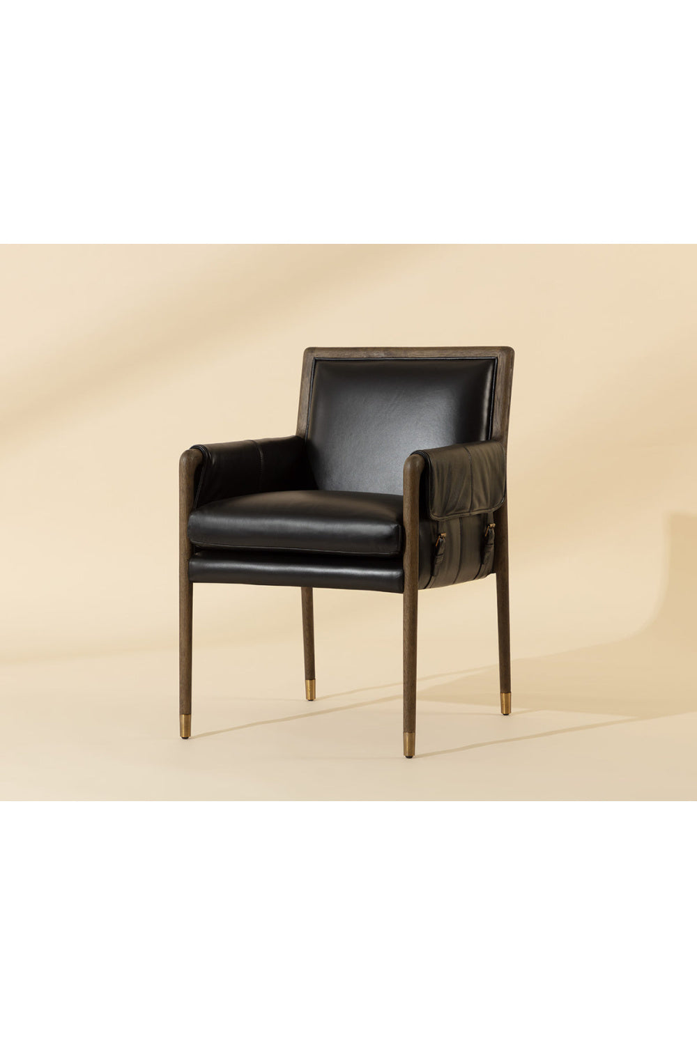 Modern European furniture - Buckle Flap Leather Dining Armchair - www.oroa.com | Oroa.com