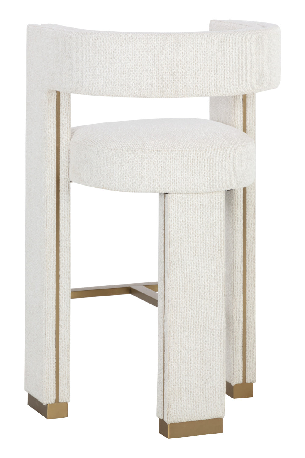 Modern European furniture - White 3-Legged Bar Stool - www.oroa.com | Oroa.com