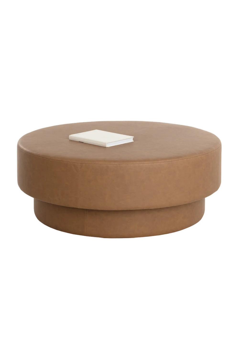 Modern European furniture - Round Leather Inspired Ottoman - www.oroa.com | Oroa.com
