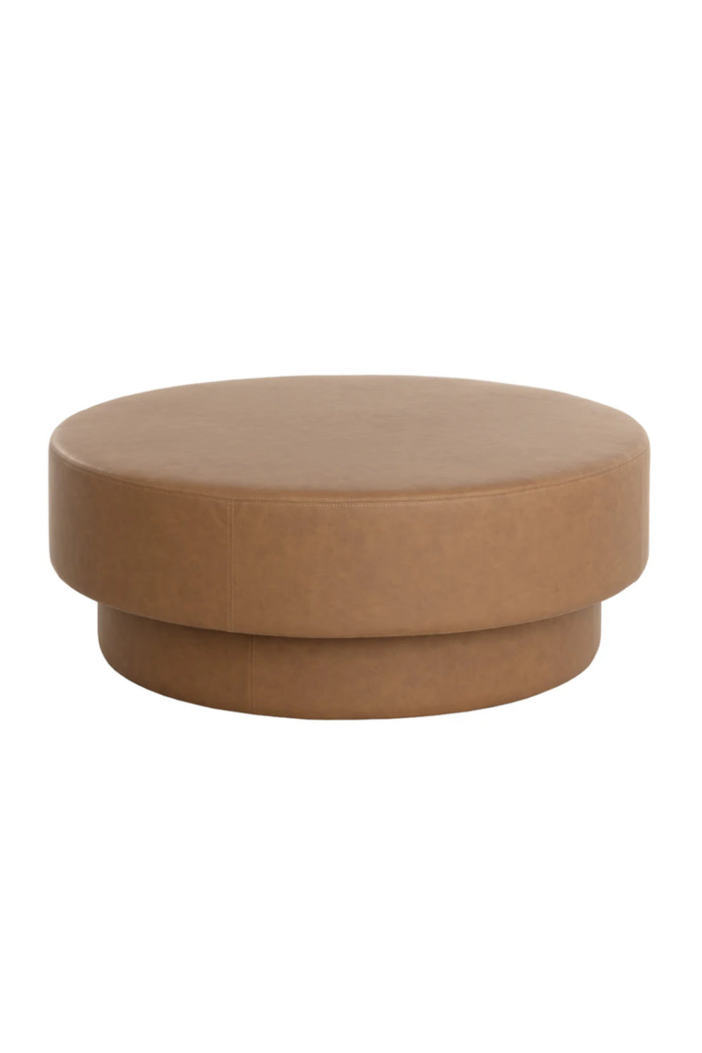Modern European furniture - Round Leather Inspired Ottoman - www.oroa.com | Oroa.com