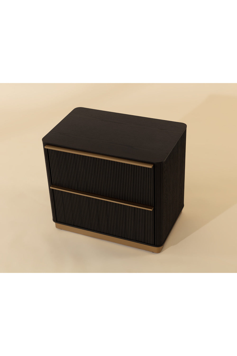 Modern European furniture - Reeded Oak 2-Drawer Nightstand - www.oroa.com | Oroa.com