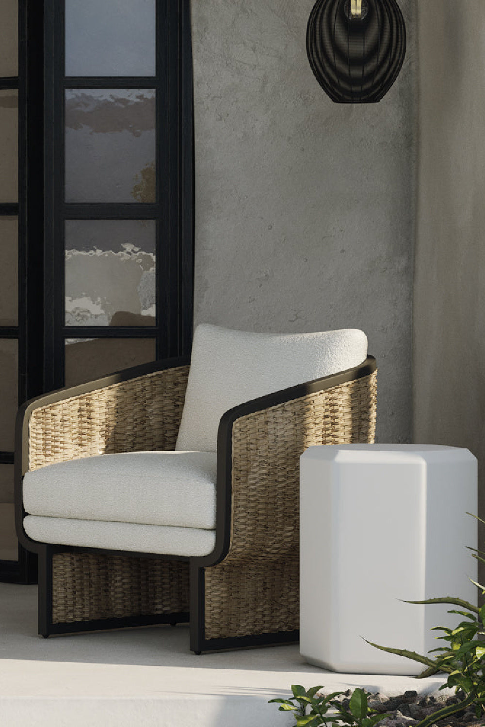 Modern European furniture - Wicker Weave Indoor/Outdoor Lounge Chair - www.oroa.com | Oroa.com
