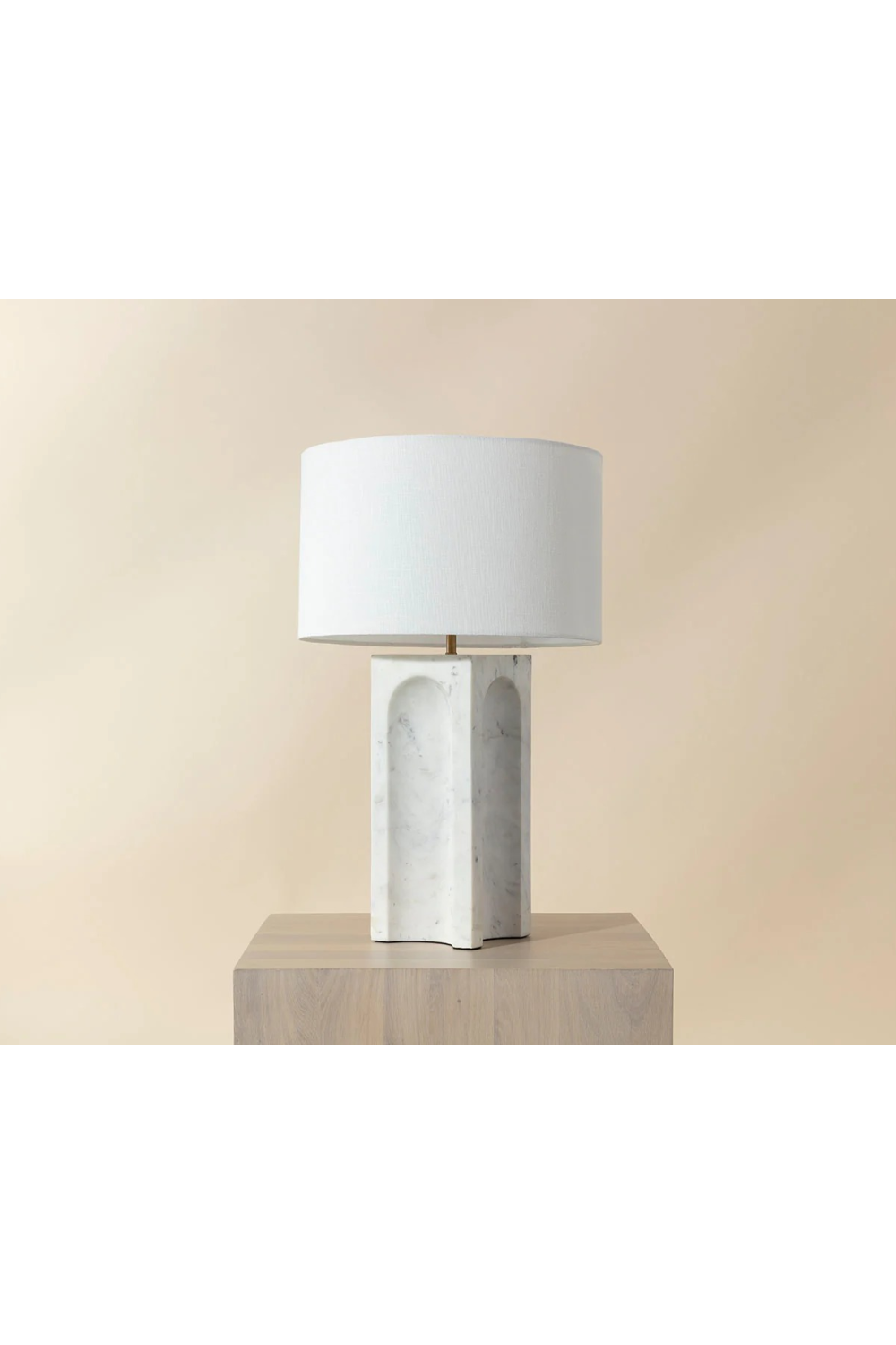 Modern European furniture - White Marble Arched Table Lamp - www.oroa.com | Oroa.com