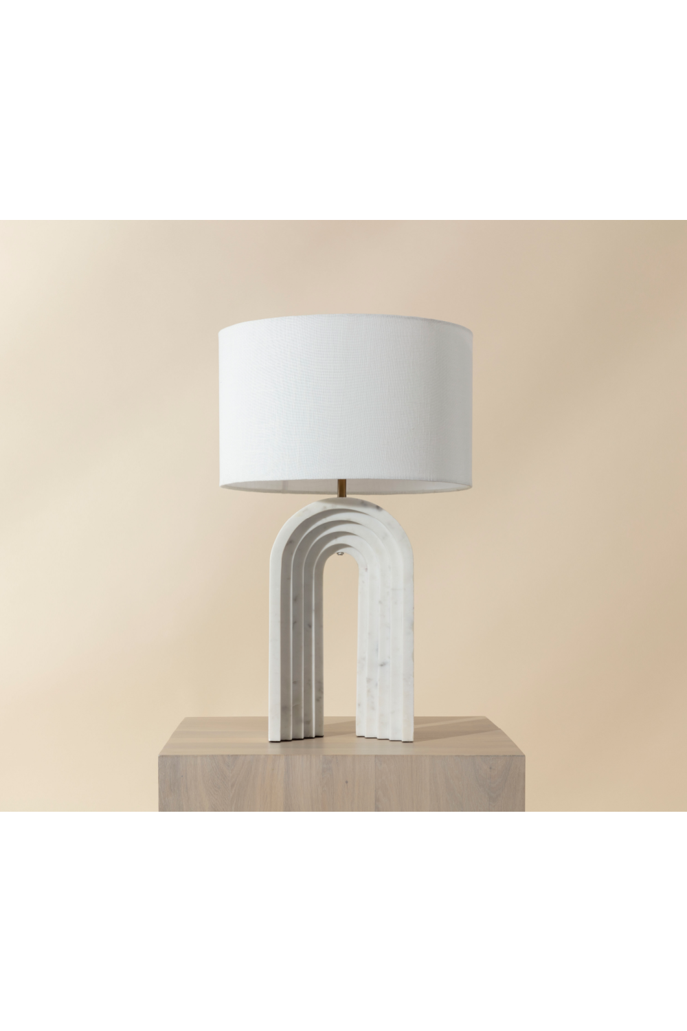 Modern European furniture - Arched White Marble Table Lamp - www.oroa.com | Oroa.com