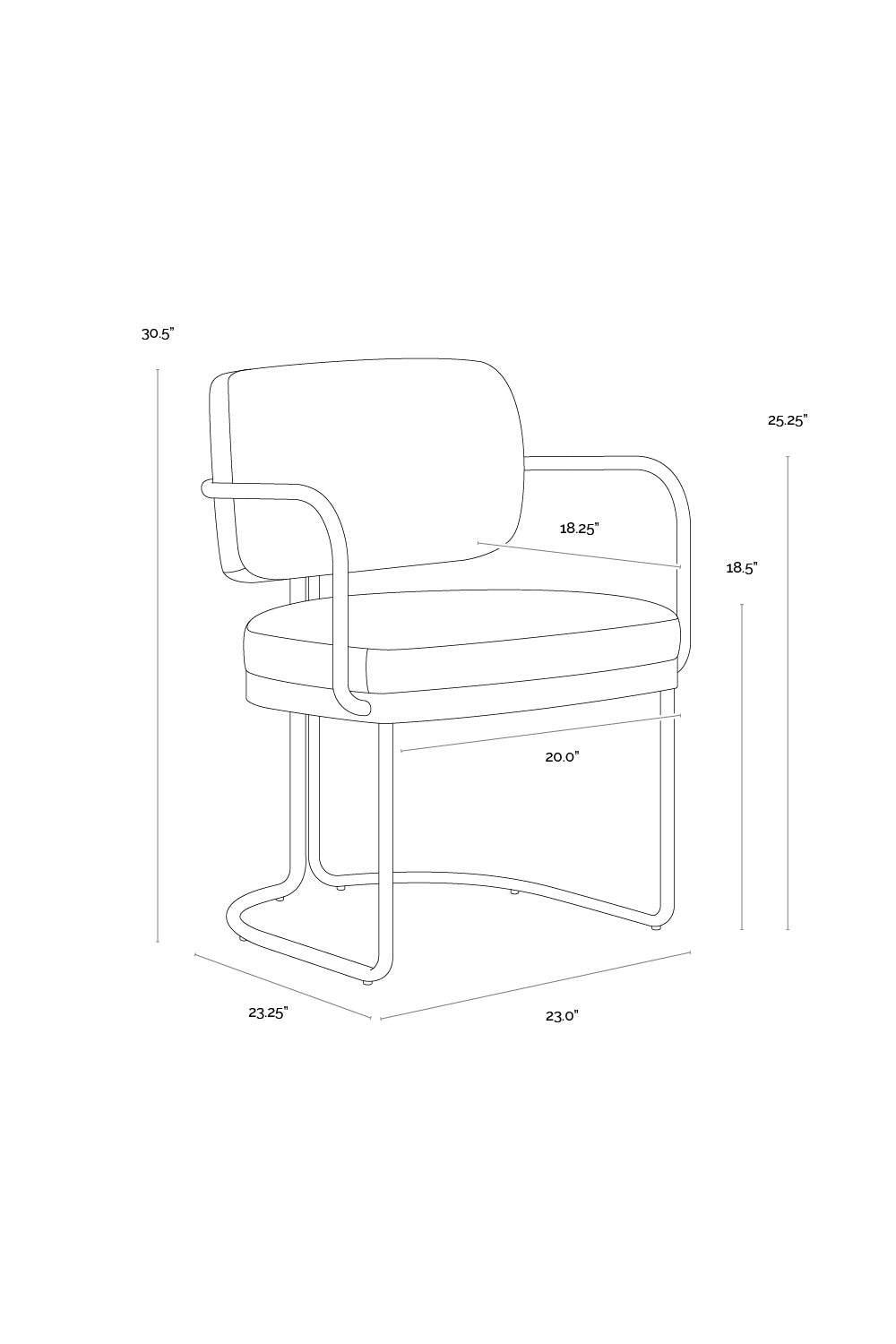 Modern European furniture - Cantilevered Leather Look Dining Chair - www.oroa.com | Oroa.com