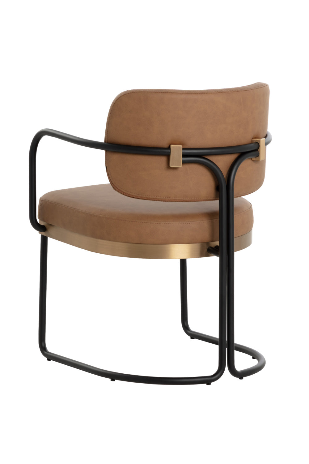 Modern European furniture - Cantilevered Leather Look Dining Chair - www.oroa.com | Oroa.com