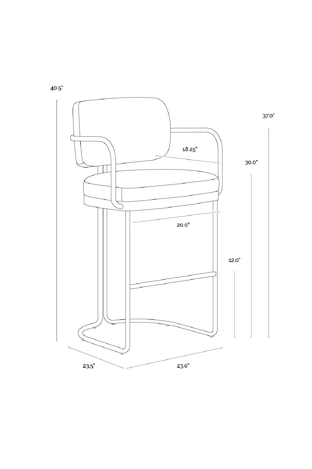 Modern European furniture - Iron Framed Leather-Look Bar Stool - www.oroa.com | Oroa.com