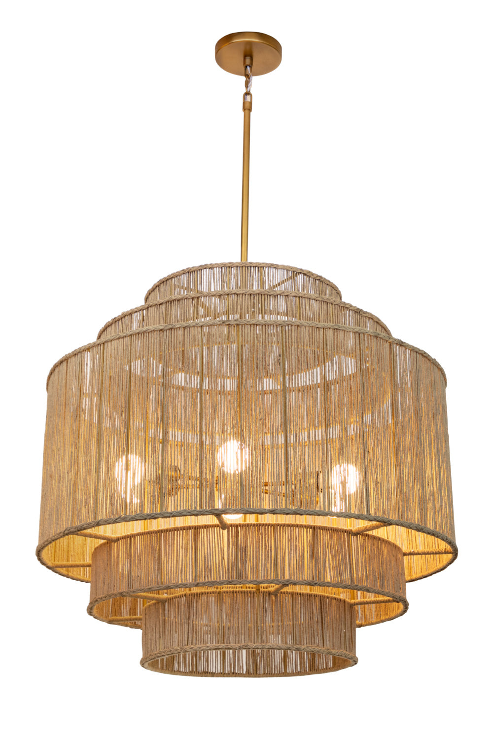 Modern European furniture - Tiered Jute Chandelier - www.oroa.com | Oroa.com