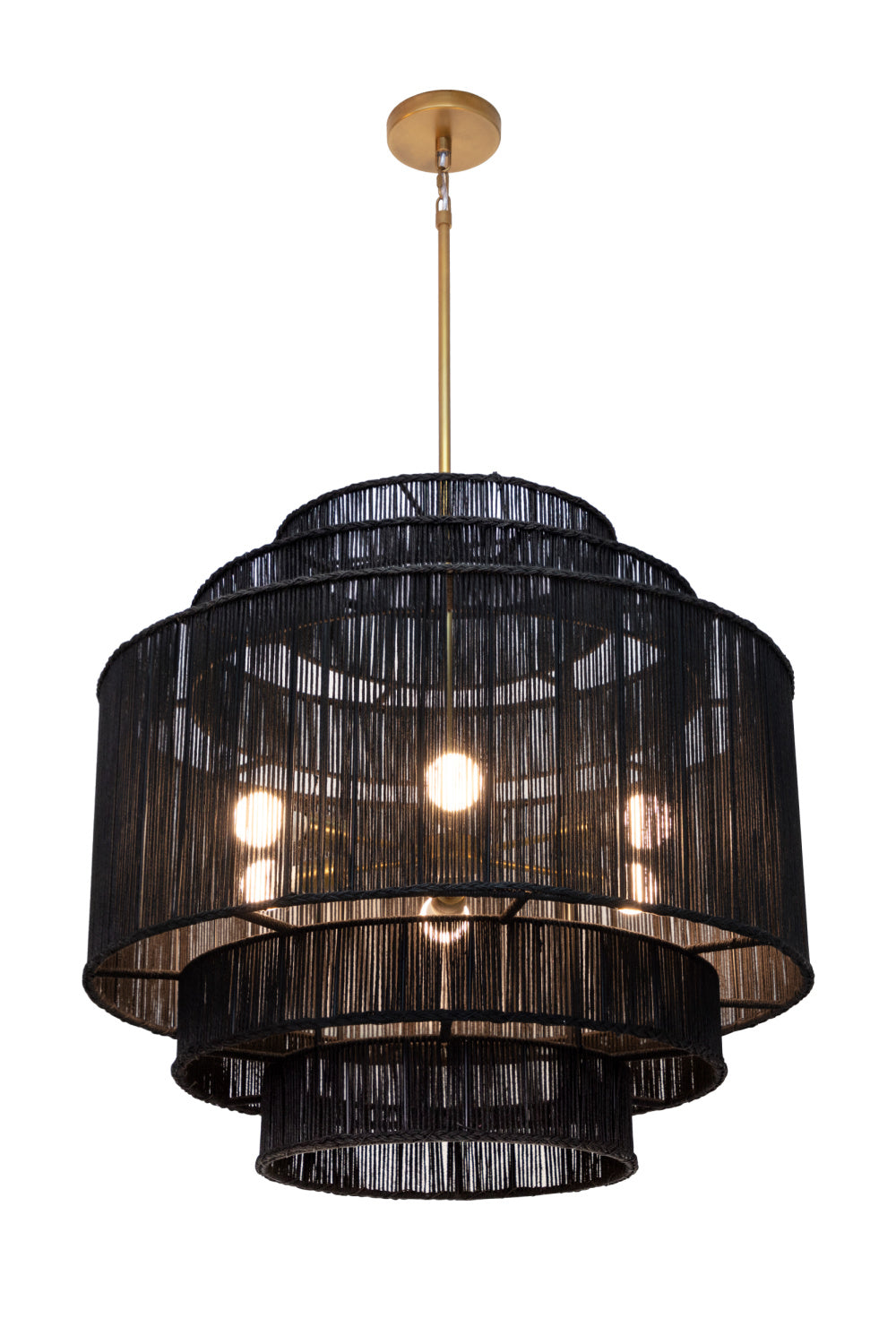 Modern European furniture - Tiered Jute Chandelier - www.oroa.com | Oroa.com