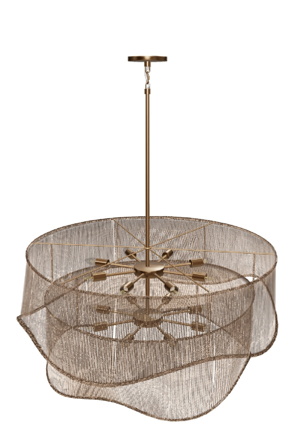 Modern European furniture - Tiered Wave Jute Chandelier - www.oroa.com | Oroa.com