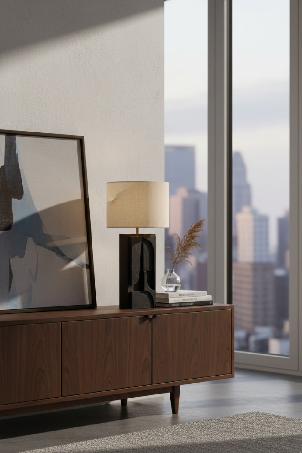 Modern European furniture - Carved Base Table Lamp - www.oroa.com | Oroa.com