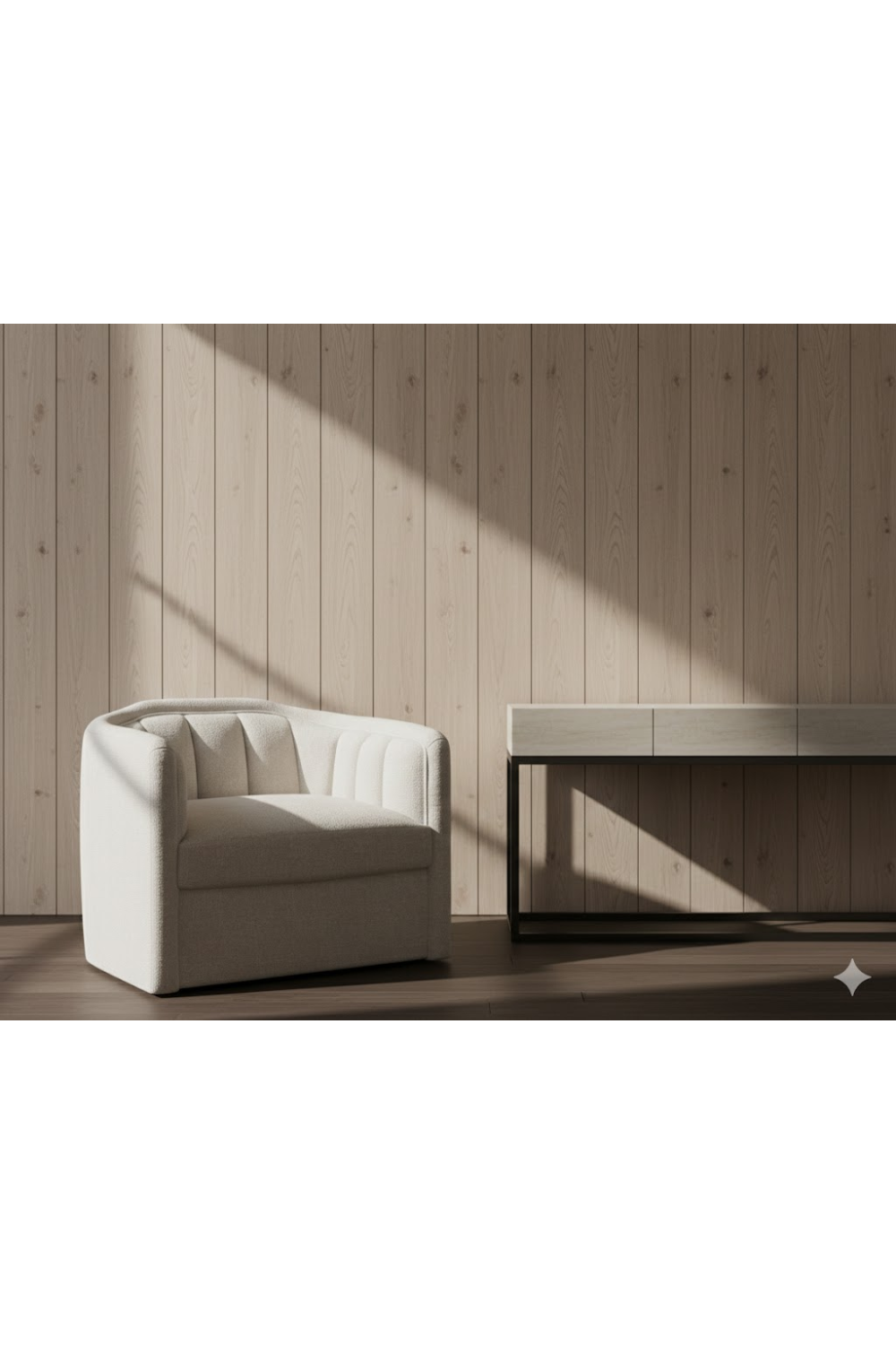 Modern European furniture - Cream Tufted-Back Swivel Armchair - www.oroa.com | Oroa.com
