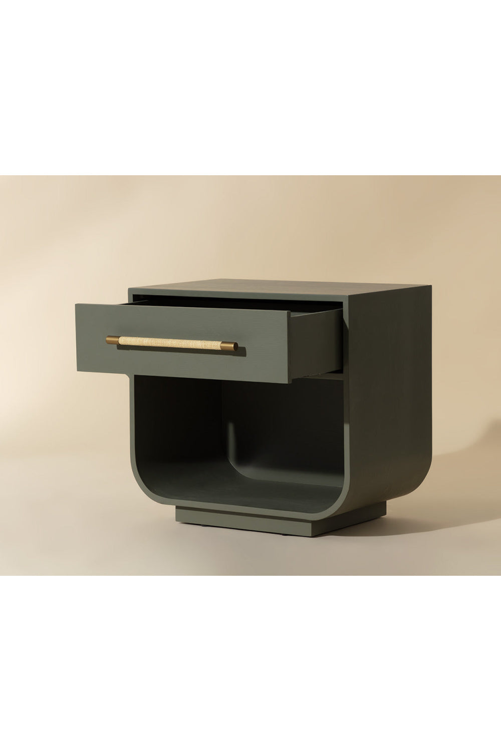 Modern European furniture - Modern Oak Curved Nightstand - www.oroa.com | Oroa.com