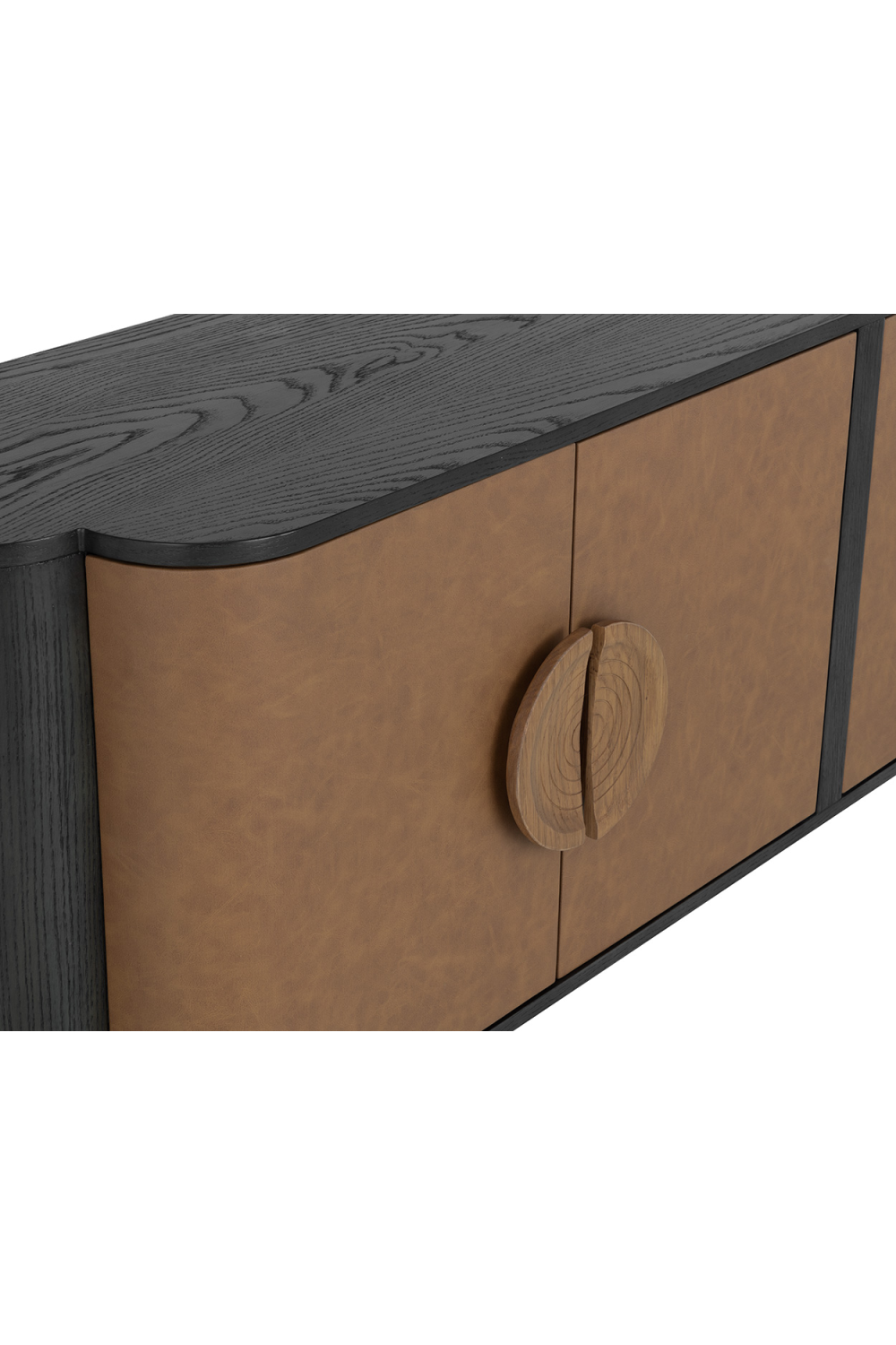 Modern European furniture - Brown Leather Look Sideboard - www.oroa.com | Oroa.com