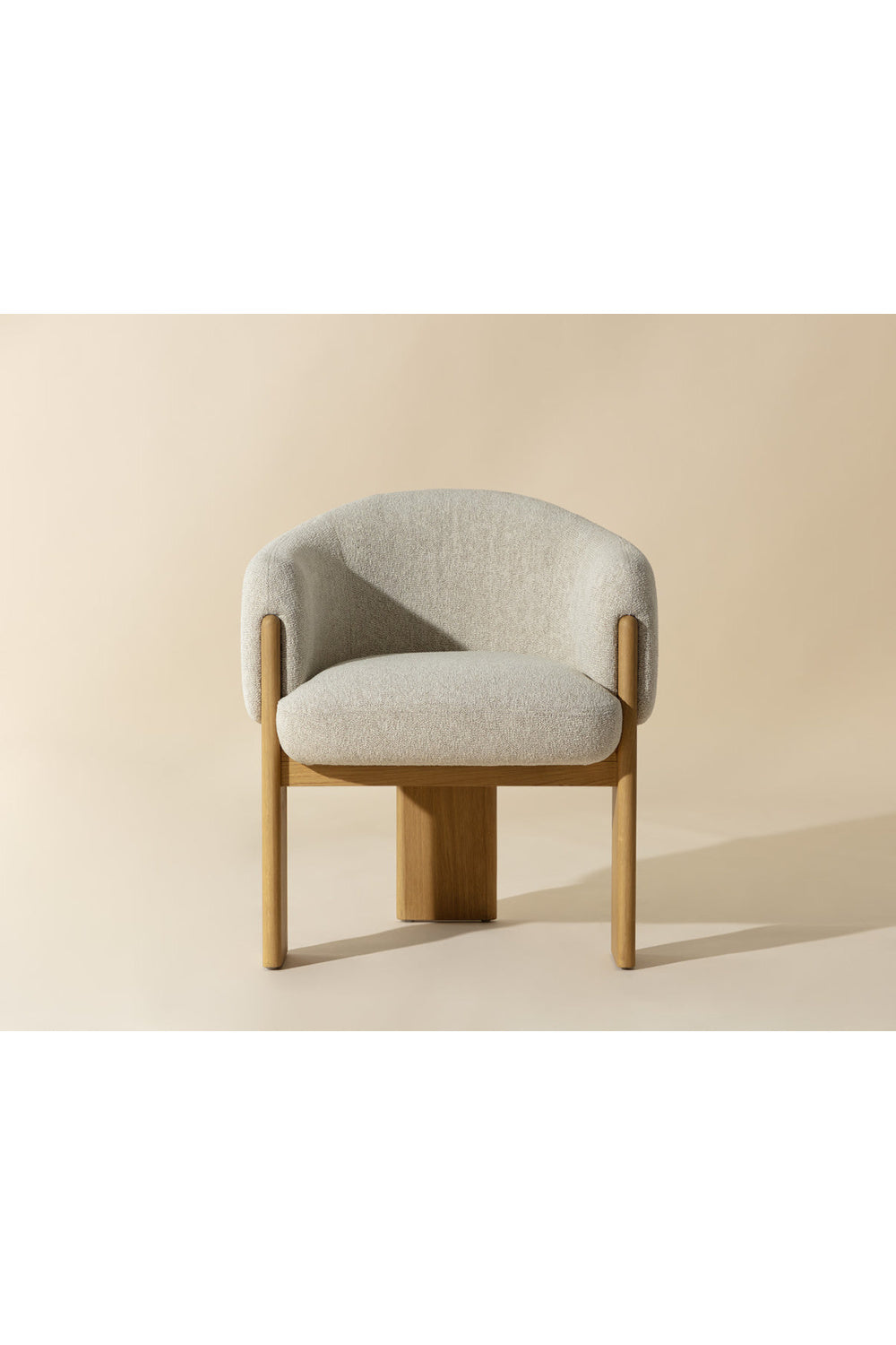 Modern European furniture - Cream 3-Legged Dining Armchair - www.oroa.com | Oroa.com