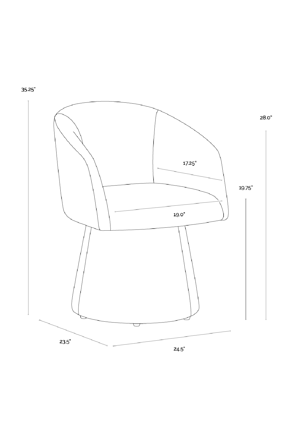 Modern European furniture - Brown Leather Swivel Dining Chair - www.oroa.com | Oroa.com