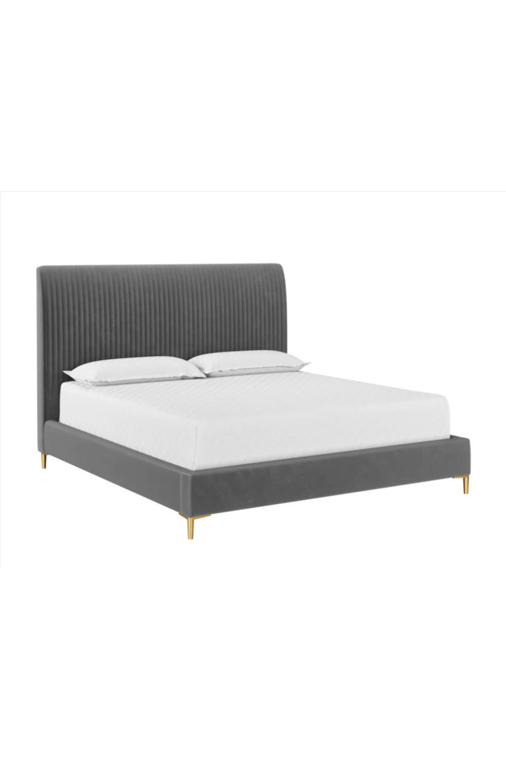 Modern European furniture - Vertical-Tufted Queen Bed - www.oroa.com | Oroa.com