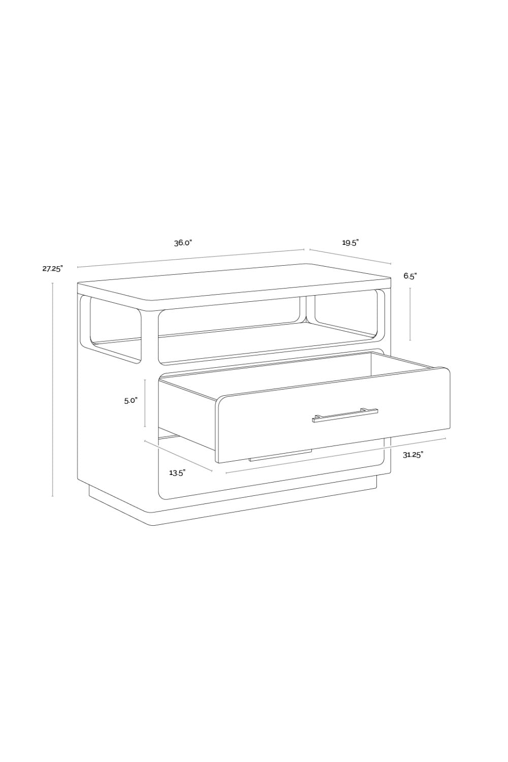 Modern European furniture - Black Oak 2-Drawer Nightstand - www.oroa.com | Oroa.com