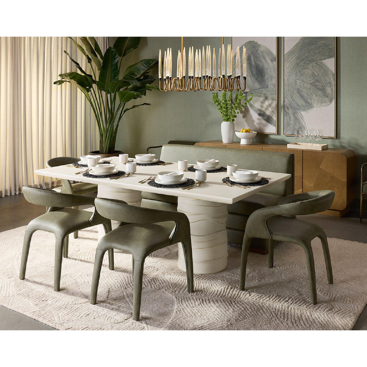 Modern European furniture - Patterned Oak 4-Door Sideboard - www.oroa.com | Oroa.com