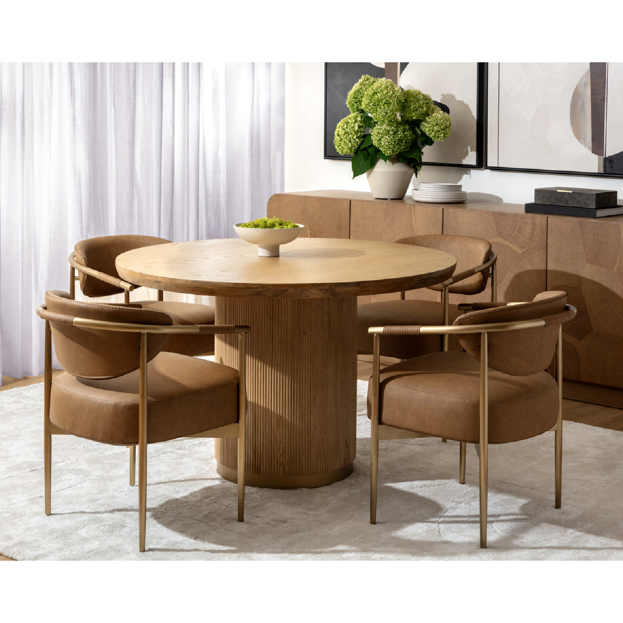 Modern European furniture - Patterned Oak 4-Door Sideboard - www.oroa.com | Oroa.com