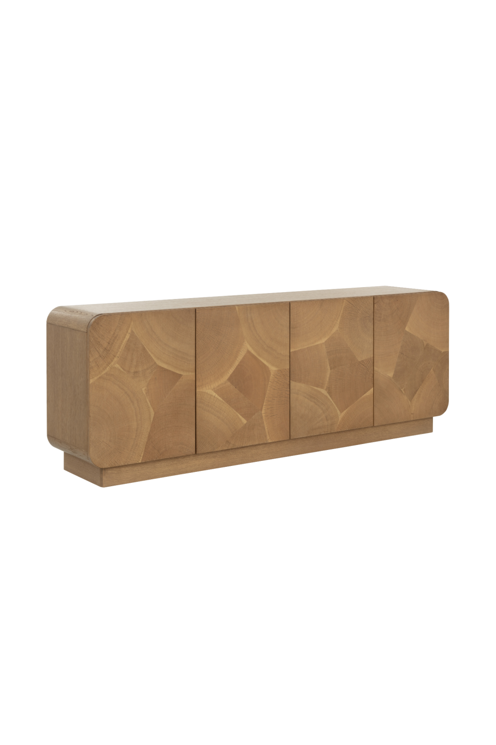 Modern European furniture - Patterned Oak 4-Door Sideboard - www.oroa.com | Oroa.com