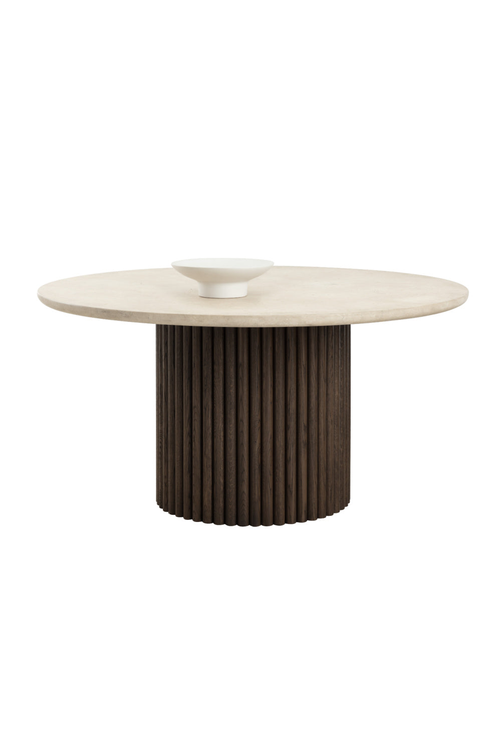 Modern European furniture - Cream Marble Round Dining Table - www.oroa.com | Oroa.com