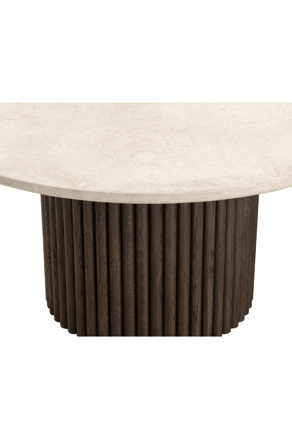 Modern European furniture - Cream Marble Round Dining Table - www.oroa.com | Oroa.com