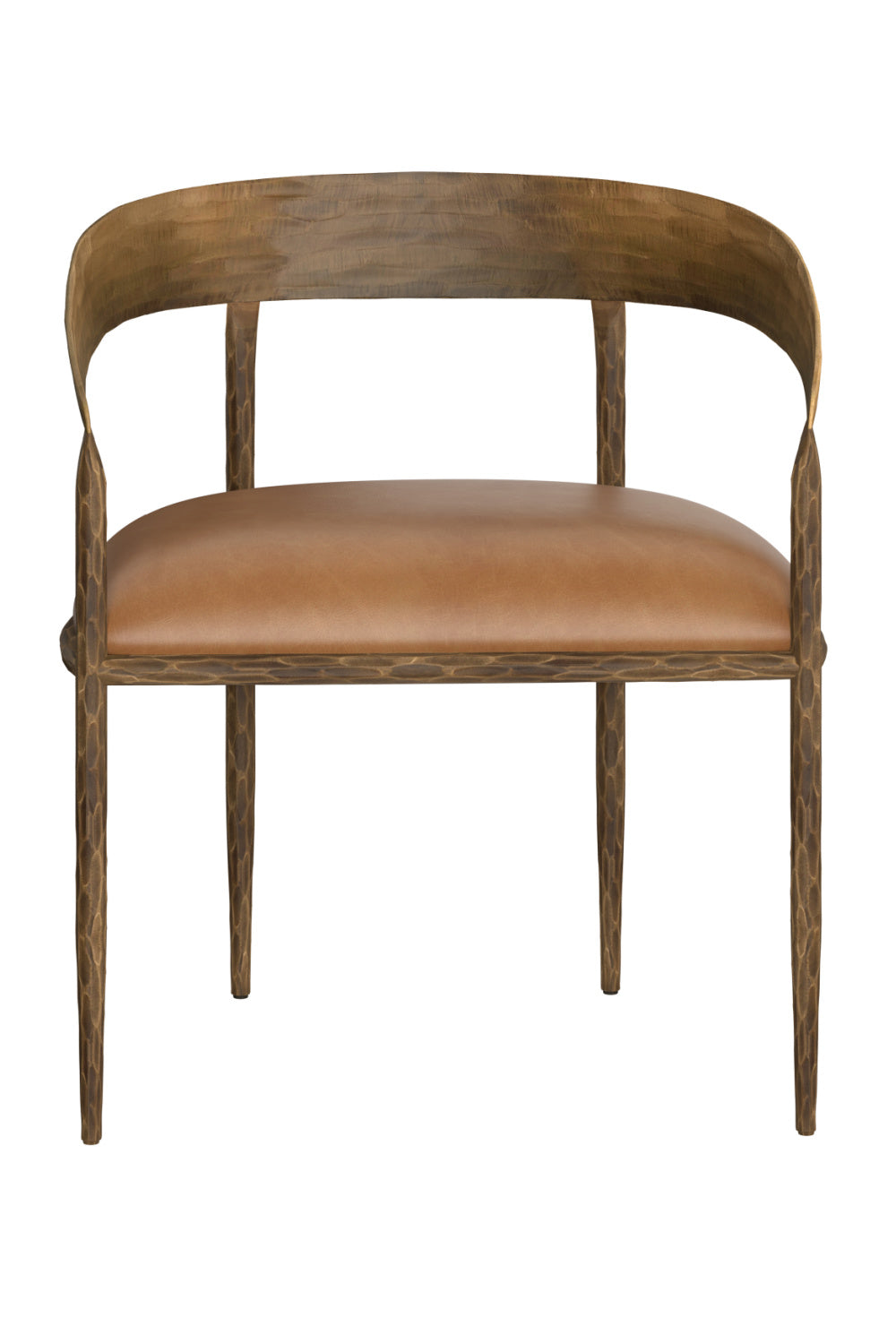 Modern European furniture - Antique Brass Framed Dining Chair - www.oroa.com | Oroa.com