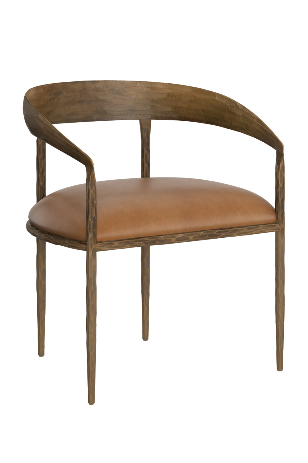 Modern European furniture - Antique Brass Framed Dining Chair - www.oroa.com | Oroa.com