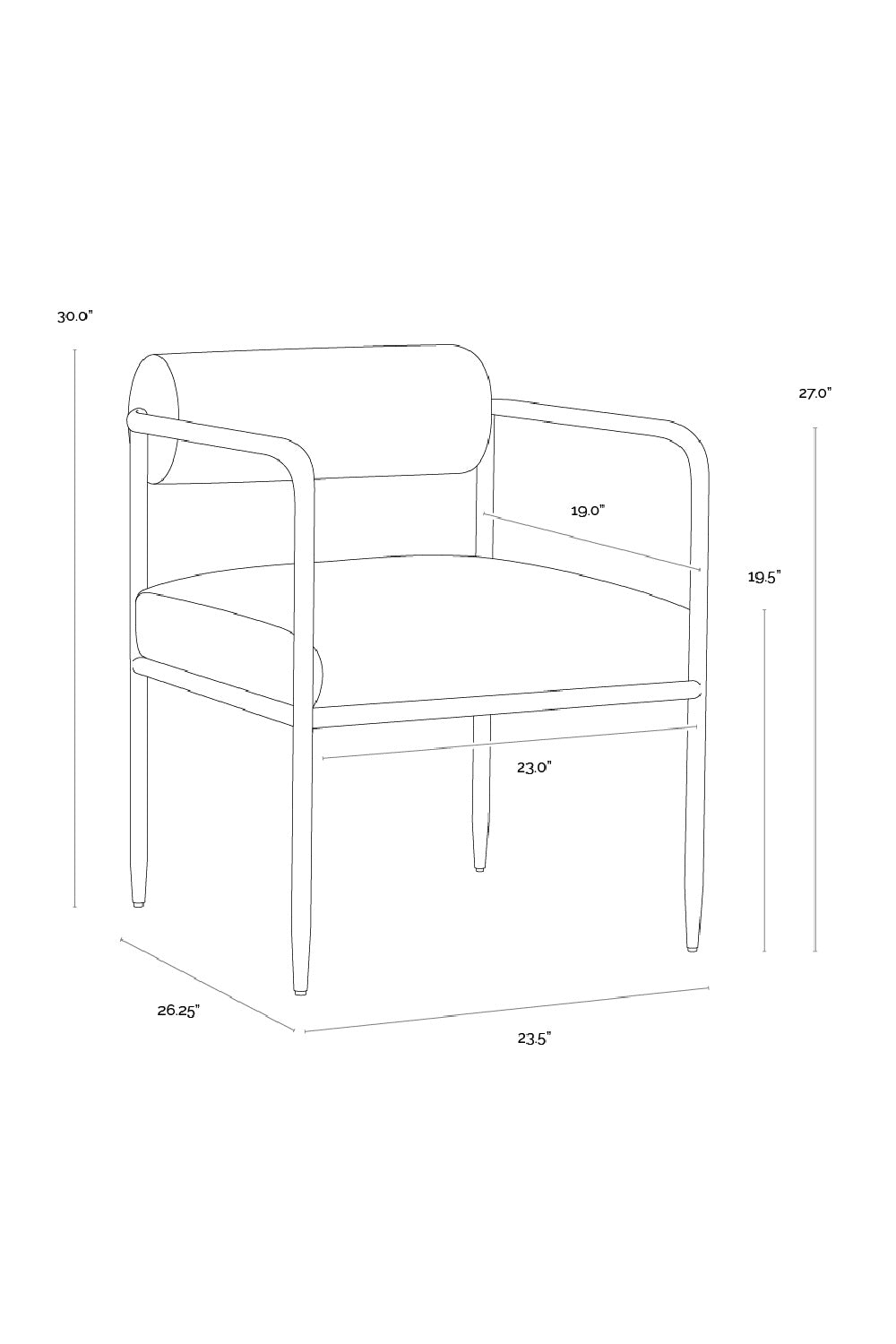 Modern European furniture - Leather Bolster-Back Dining Chair - www.oroa.com | Oroa.com