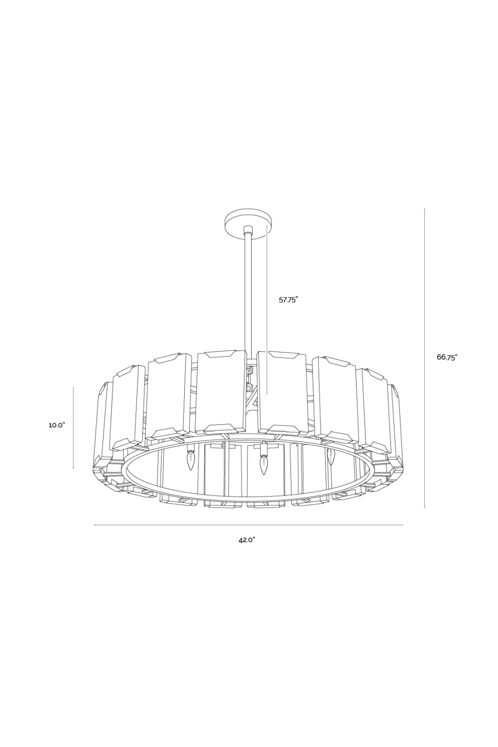 Modern European furniture - Alabaster Panels Chandelier - www.oroa.com | Oroa.com