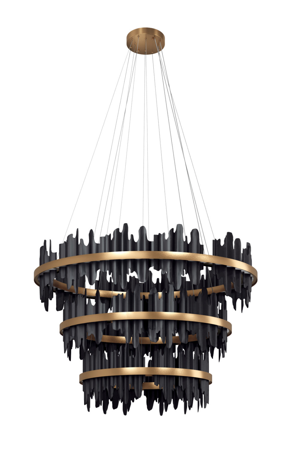 Modern European furniture - Black 3-Tier Chandelier - www.oroa.com | Oroa.com
