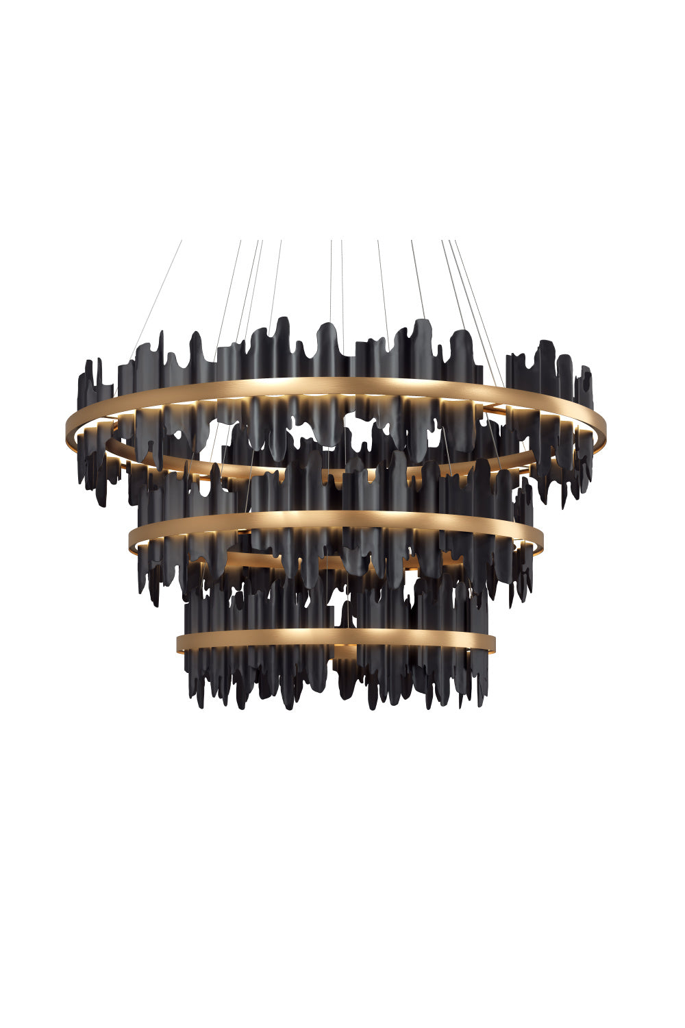 Modern European furniture - Black 3-Tier Chandelier - www.oroa.com | Oroa.com