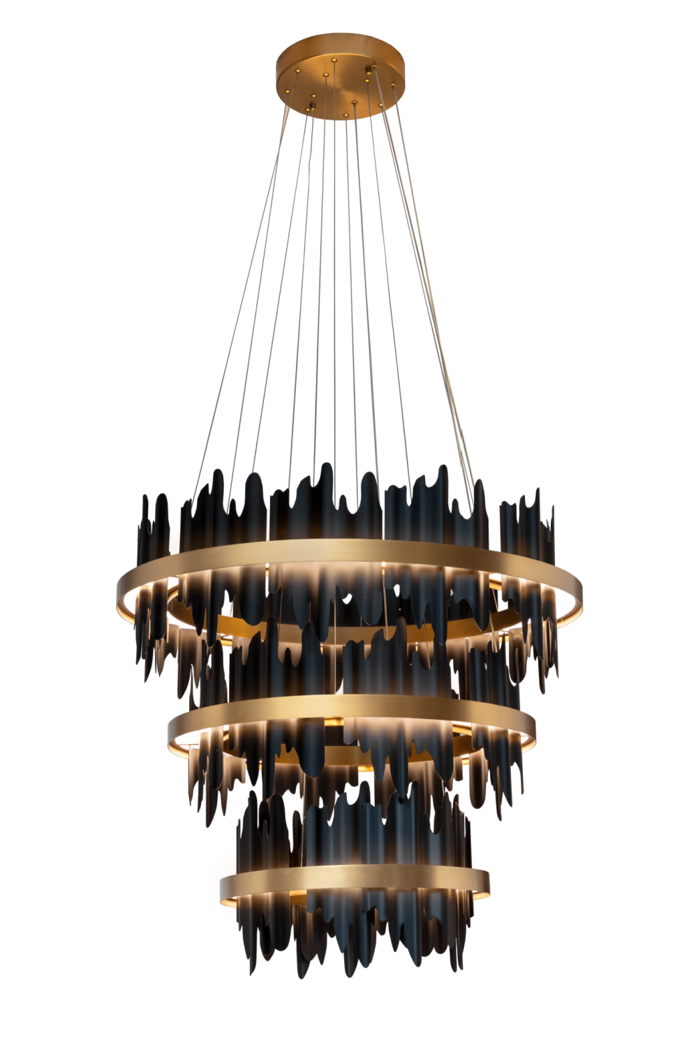 Modern European furniture - Black 3-Tier Chandelier - www.oroa.com | Oroa.com