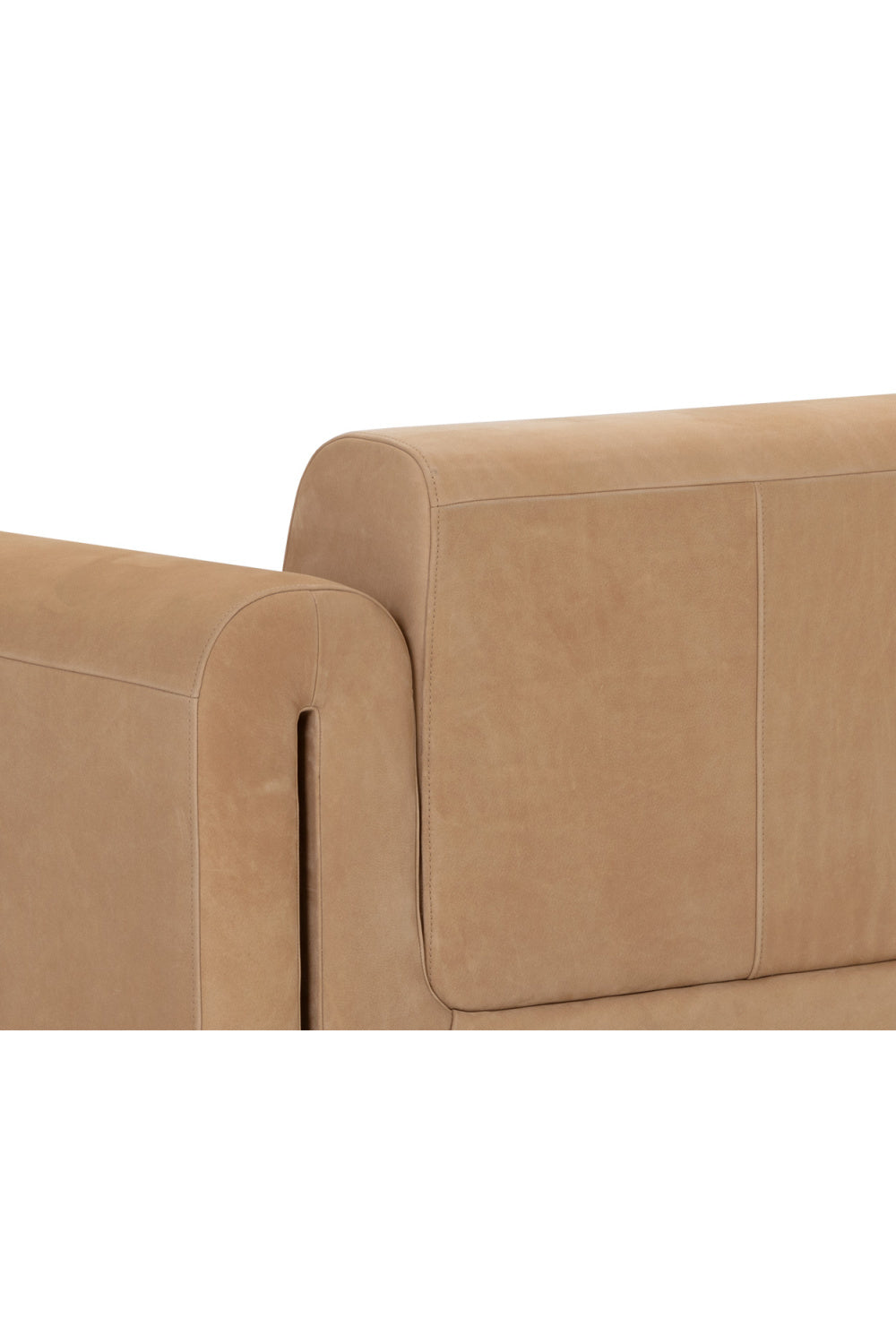 Modern European furniture - Tan Nubuck Leather Sofa - www.oroa.com | Oroa.com