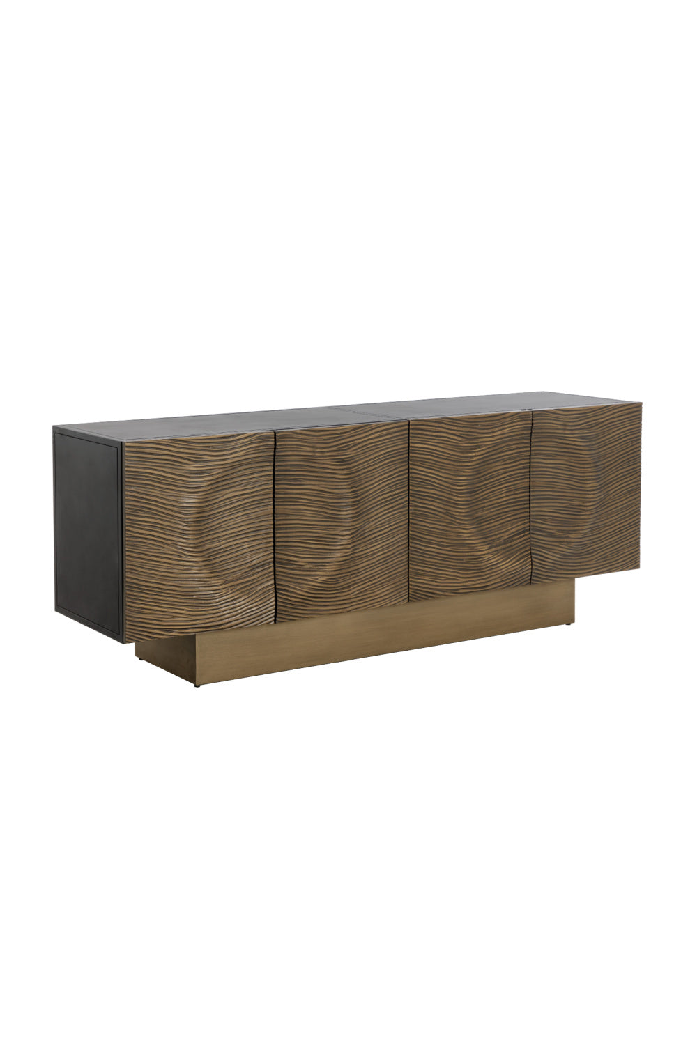 Modern European furniture - Antique Brass 4-Door Sideboard - www.oroa.com | Oroa.com