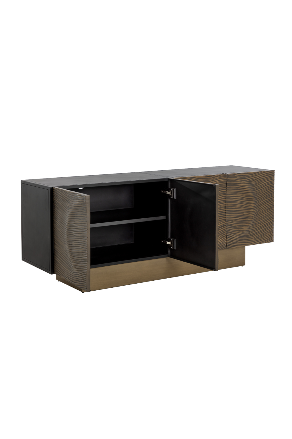 Modern European furniture - Antique Brass 4-Door Sideboard - www.oroa.com | Oroa.com