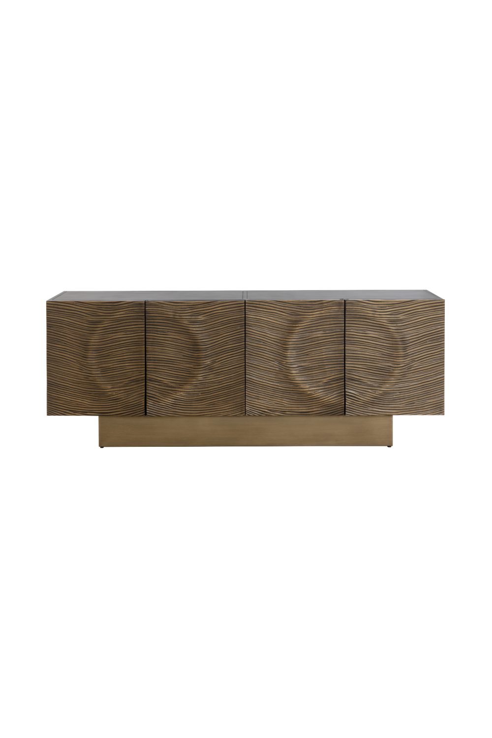 Modern European furniture - Antique Brass 4-Door Sideboard - www.oroa.com | Oroa.com