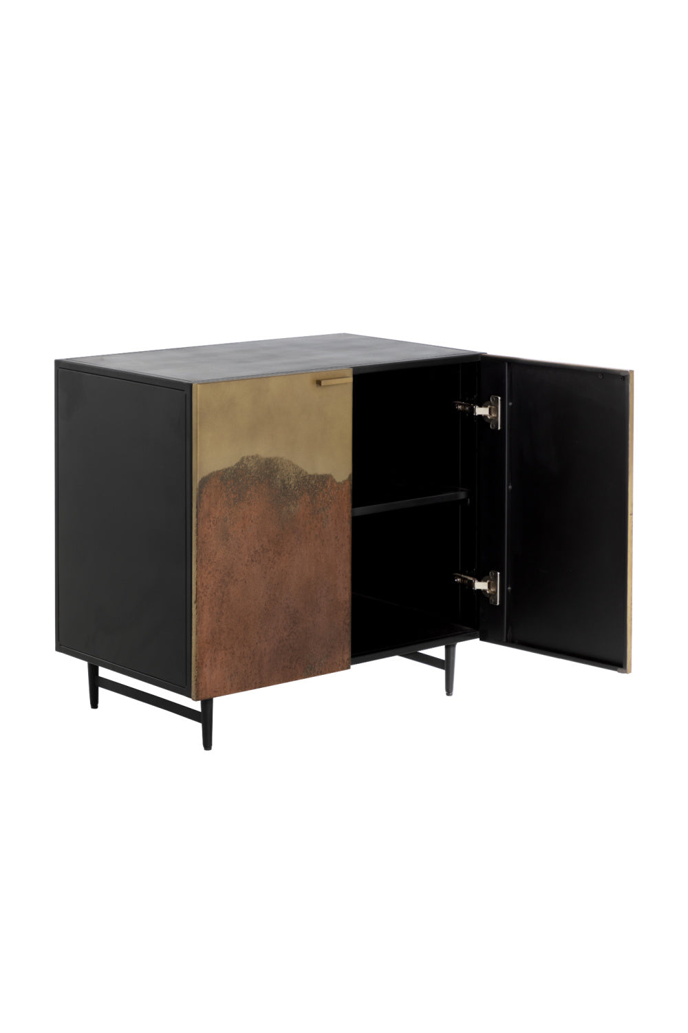 Modern European furniture - Antique Brass Ombre Nightstand - www.oroa.com | Oroa.com