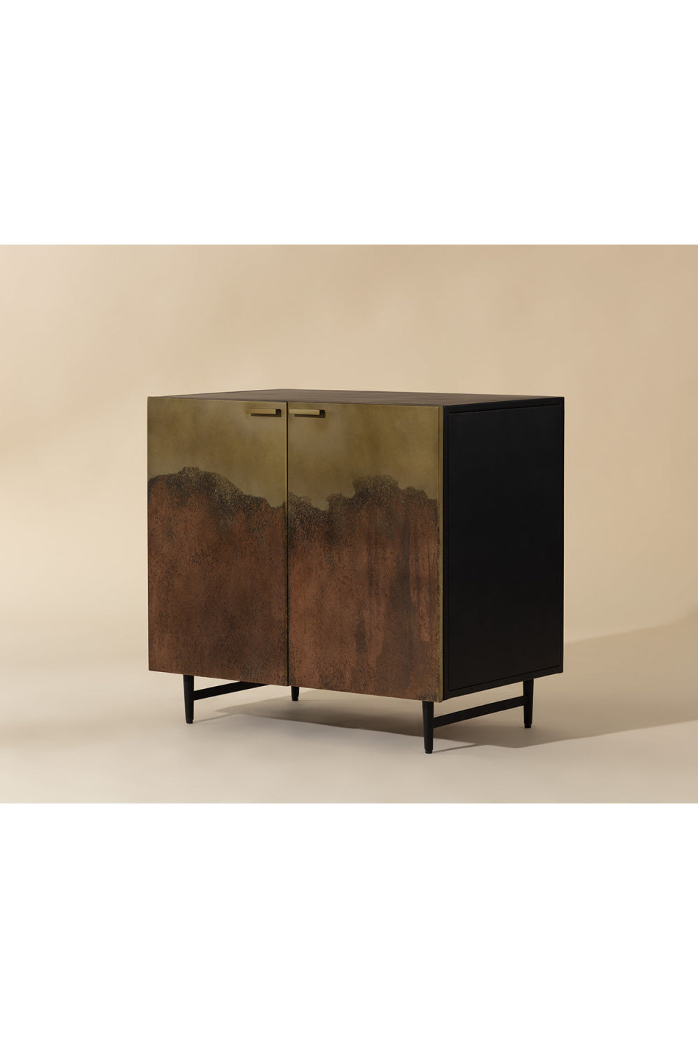 Modern European furniture - Antique Brass Ombre Nightstand - www.oroa.com | Oroa.com