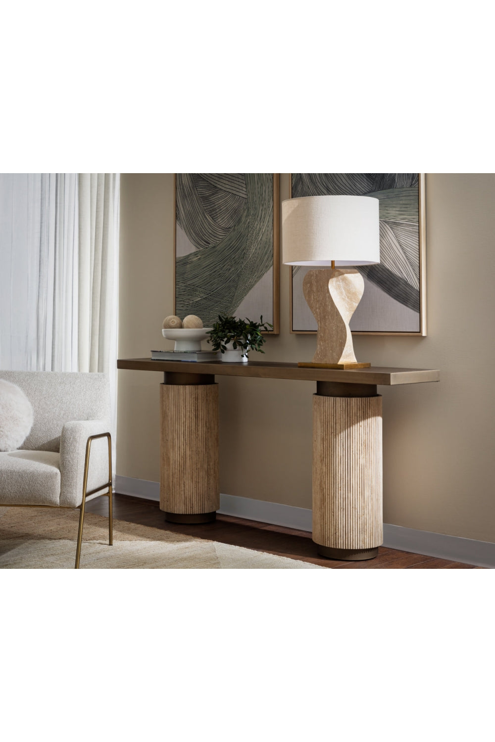 Modern European furniture - Antique Brass Console Table - www.oroa.com | Oroa.com