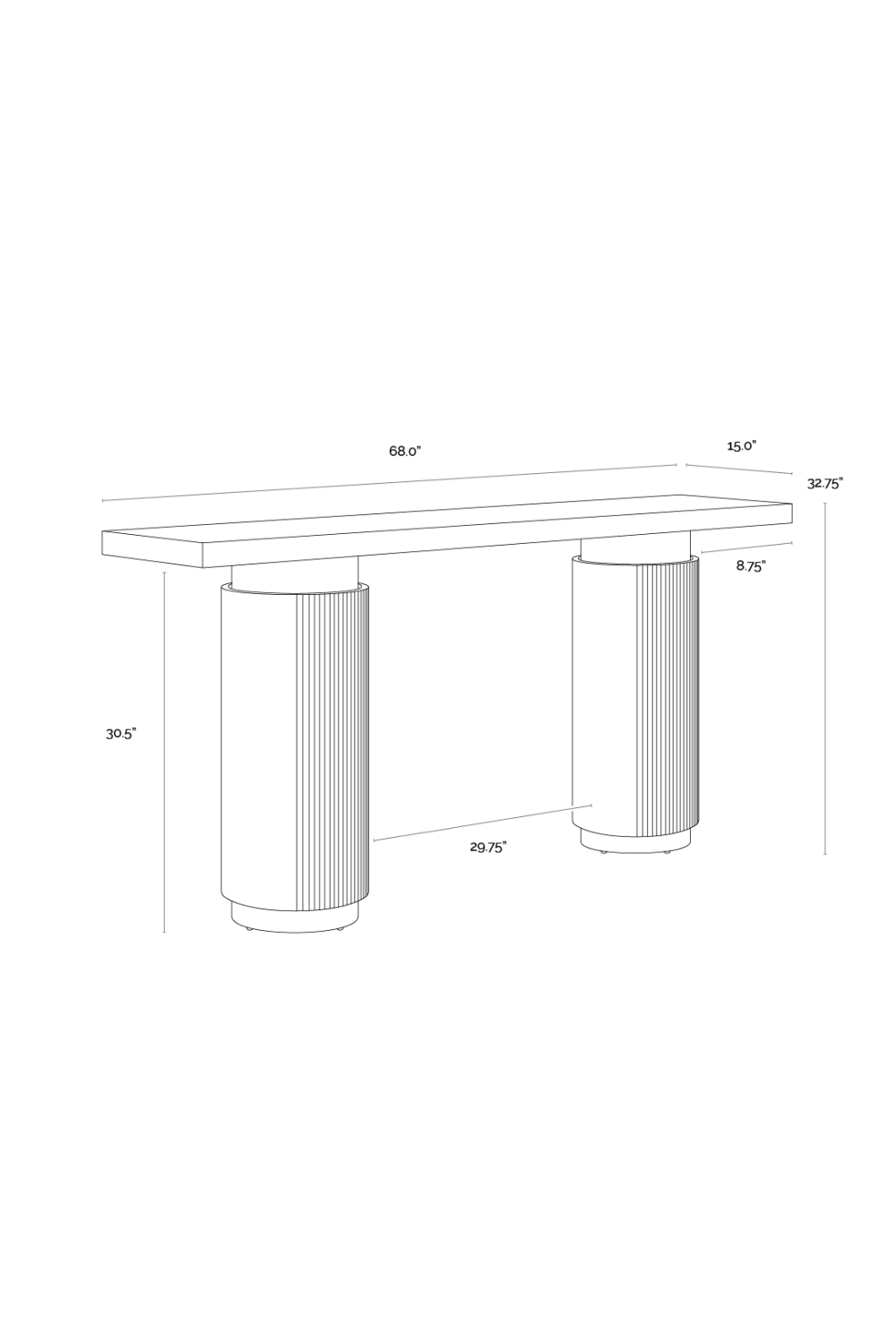 Modern European furniture - Antique Brass Console Table - www.oroa.com | Oroa.com