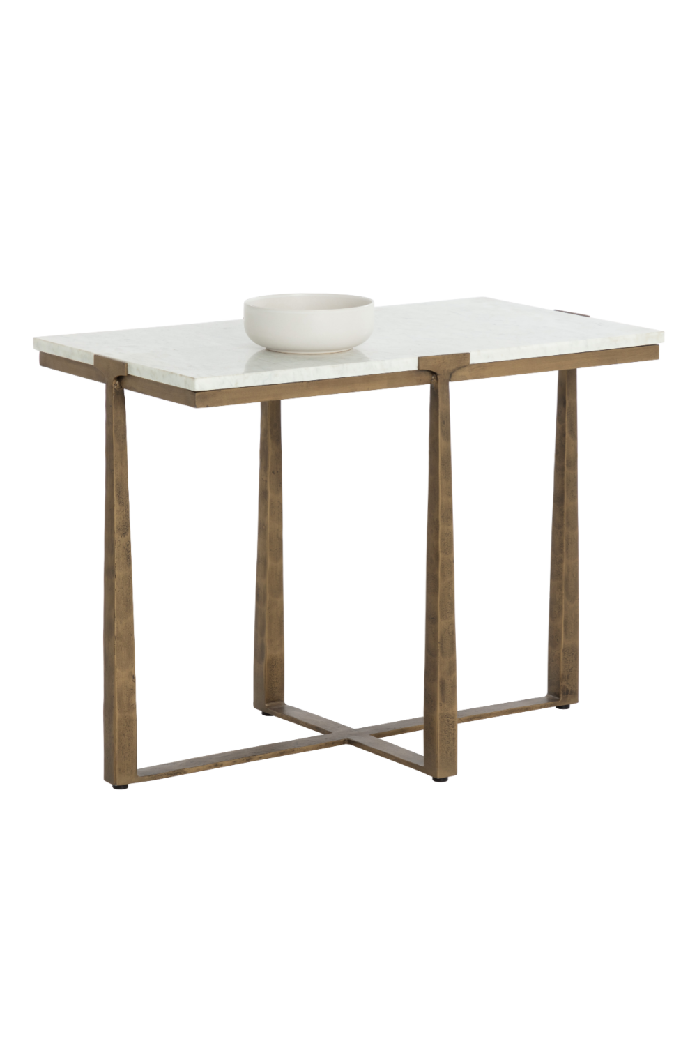 Modern European furniture - Rectangular White Marble Side Table - www.oroa.com | Oroa.com